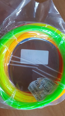 6x 10m - PLA - Fluorescent Filament pakket (ca. 200g)