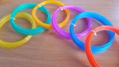 6x 10m - PLA - GLASS Filament pakket (ca. 200g)
