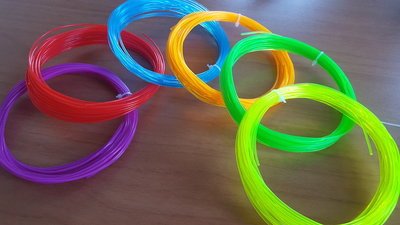 6x 10m - PLA - Fluorescent Filament pakket (ca. 200g)